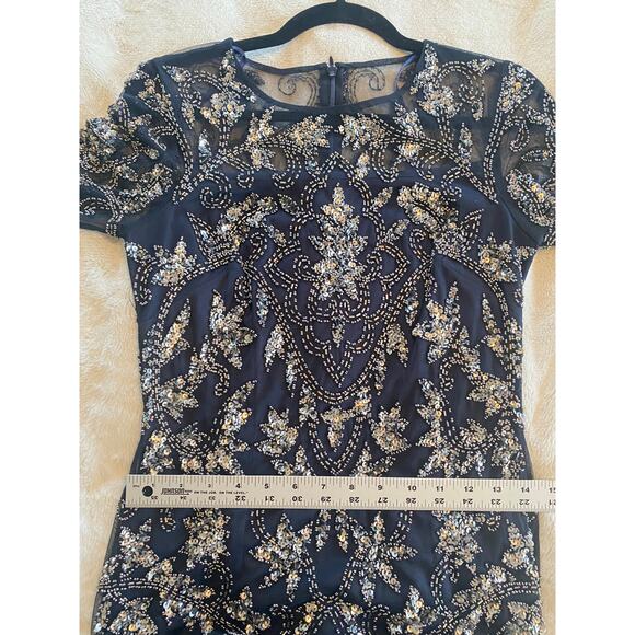 ADRIANNA PAPELL DRESS GOWN 4 MOTHER OF THE BRIDE EVENING FORMAL WEDDING GUEST - Picture 15 of 16